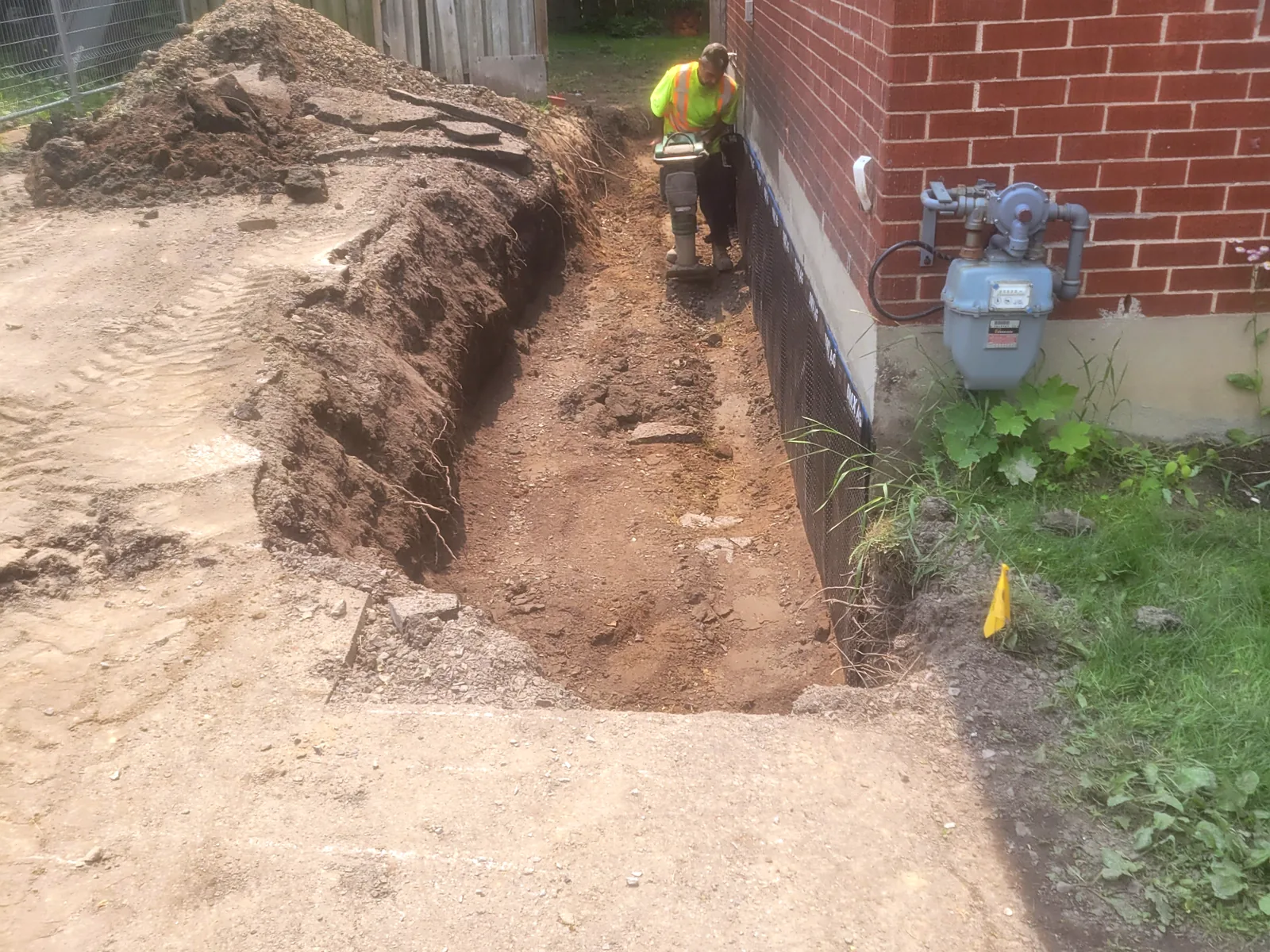 Foundation work across an Ottawa service area